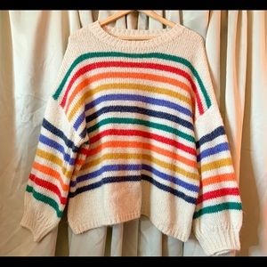 Entro Rainbow Striped Sweater